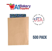 Kraft Flat Merchandise Bags, Medium, 500 Pack - 14-3/4"x18"
