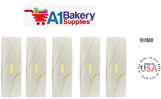 White Men's Tie Gift Boxes Socks Gift Boxes 10 pack with Gold Bow Pre-Tied String