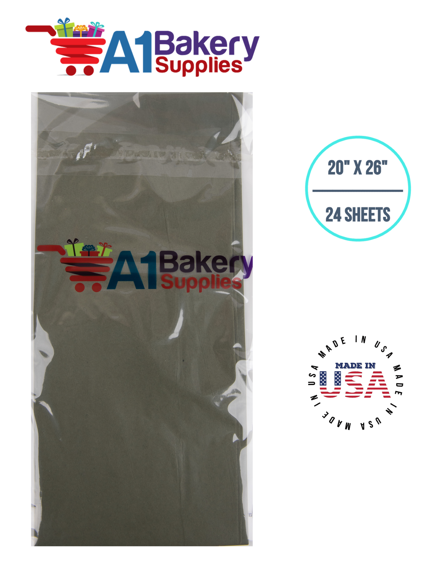 Tapestry Green Tissue Paper Squares, Bulk 24 Sheets, Premium Gift Wrap and Art Supplies for Birthdays, Holidays, or Presents by A1BakerySupplies, Small 20 Inch x 26 Inch