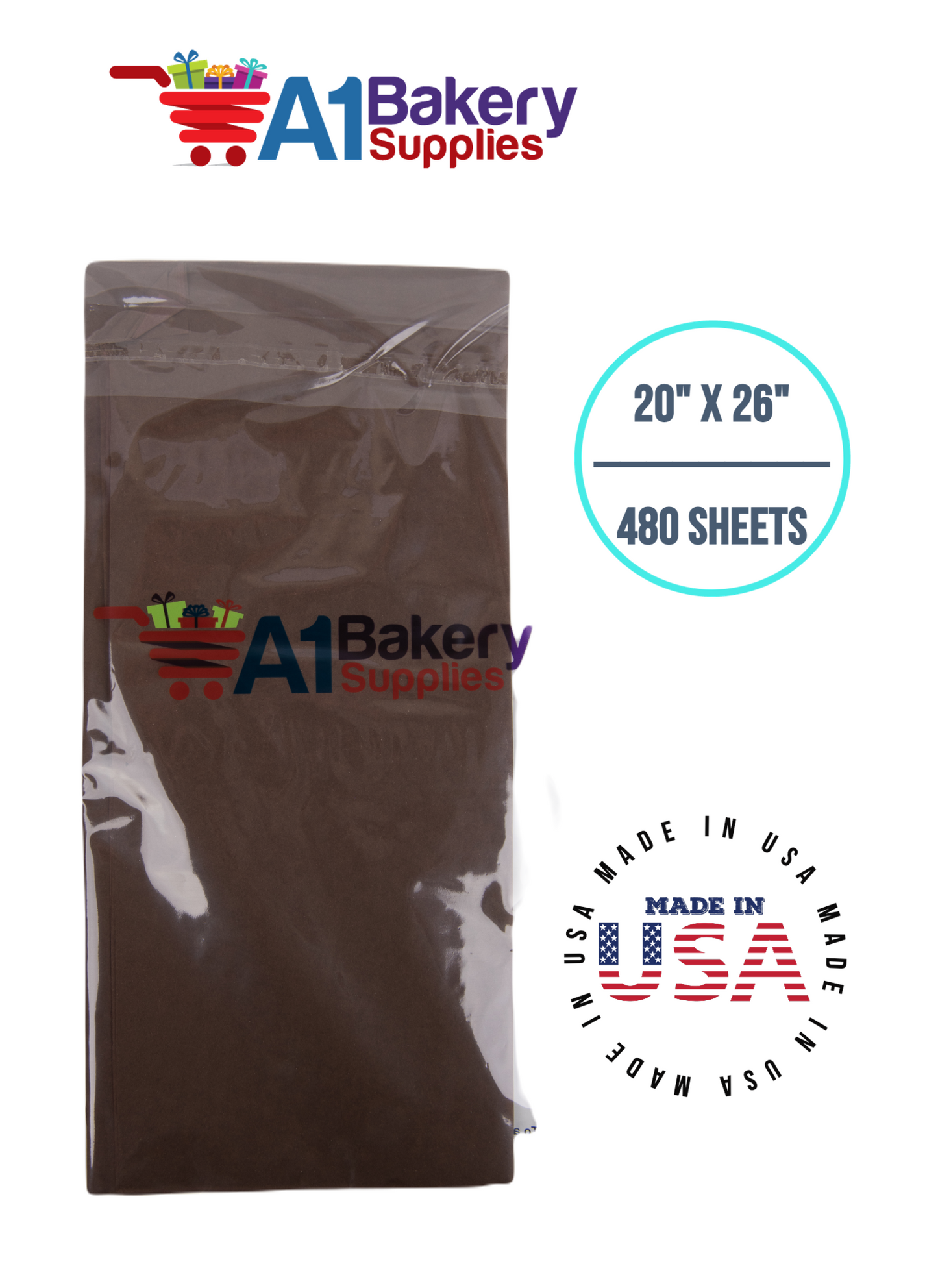 Chocolate Brown 20 Inch x 26 Inch - 480 Sheets