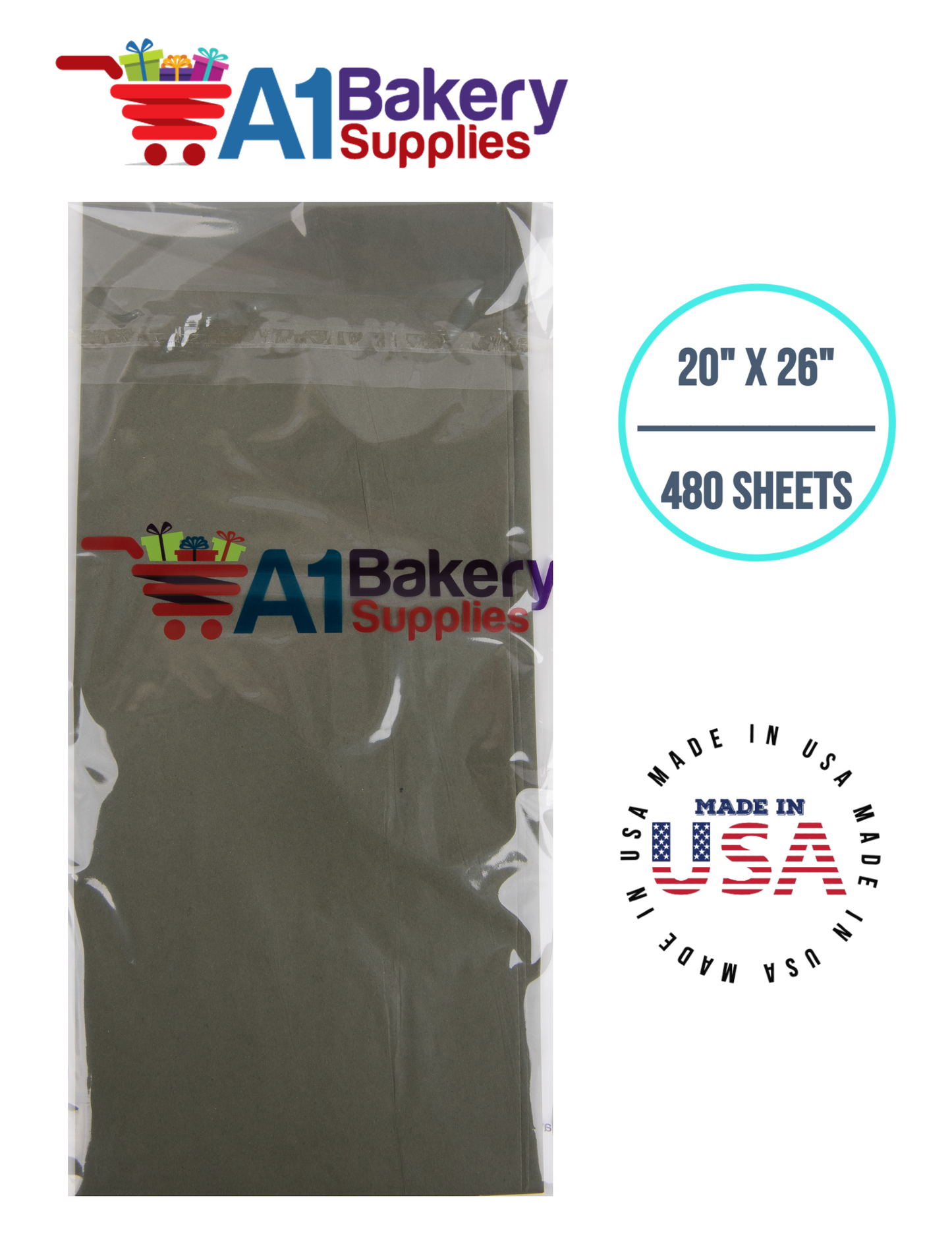 Tapestry Green Tissue Paper Squares, Bulk 480 Sheets, Premium Gift Wrap and Art Supplies for Birthdays, Holidays, or Presents by A1BakerySupplies, Large 20 Inch x 26 Inch