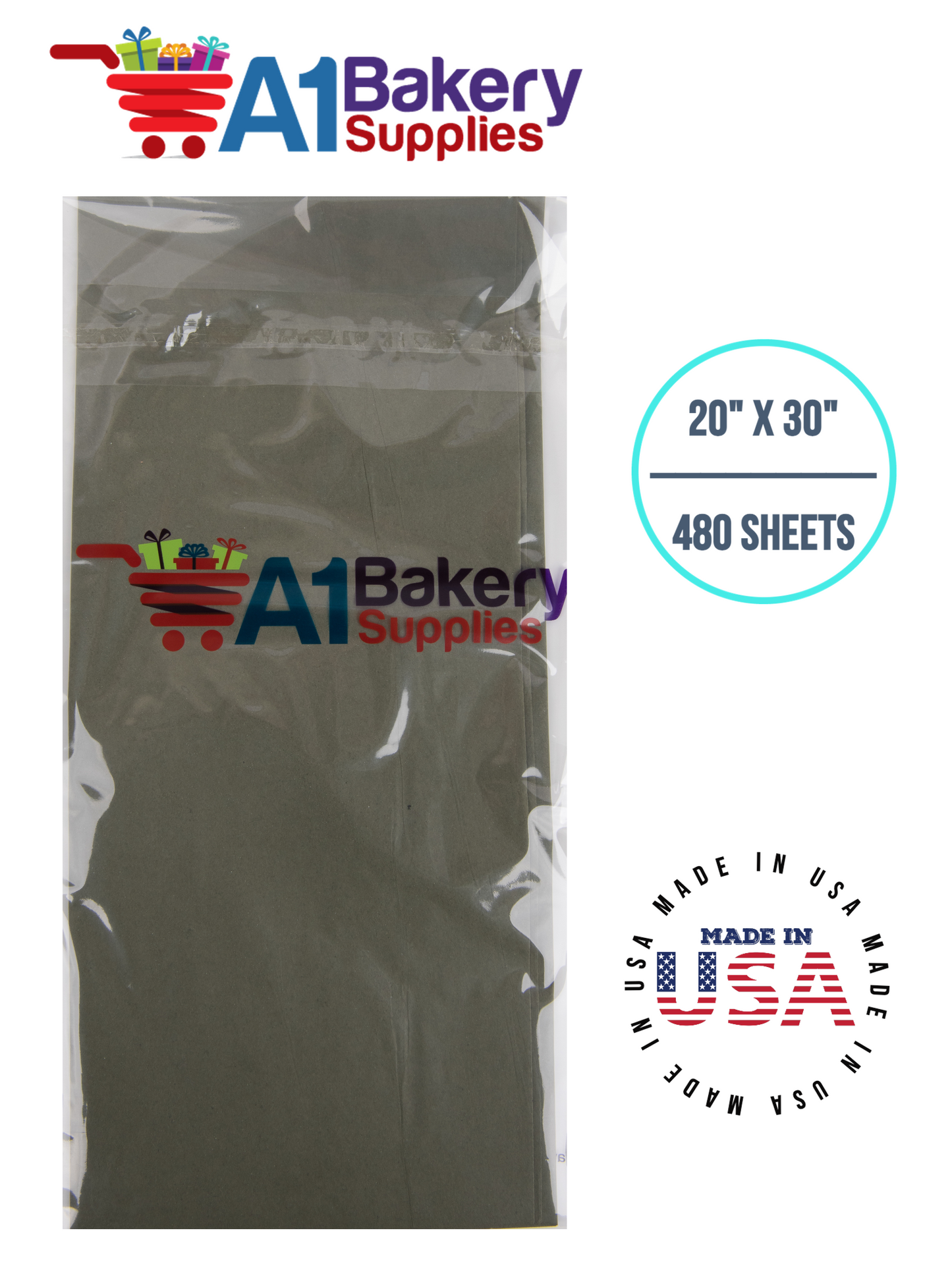 Tapestry Green Tissue Paper Squares, Bulk 480 Sheets, Premium Gift Wrap and Art Supplies for Birthdays, Holidays, or Presents by A1BakerySupplies, Large 20 Inch x 30 Inch