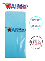 Oxford Blue Tissue Paper Squares, Bulk 480 Sheets, Premium Gift Wrap and Art Supplies for Birthdays, Holidays, or Presents by A1BakerySupplies, Large 20 Inch x 30 Inch