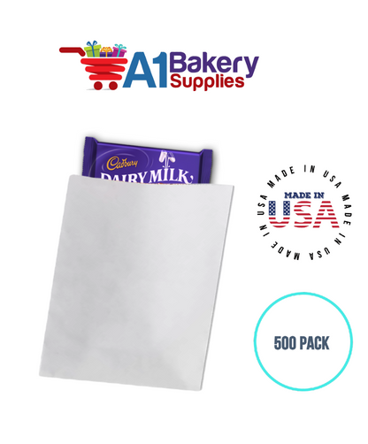 White Flat Merchandise Bags, Medium, 500 Pack - 12"x15"