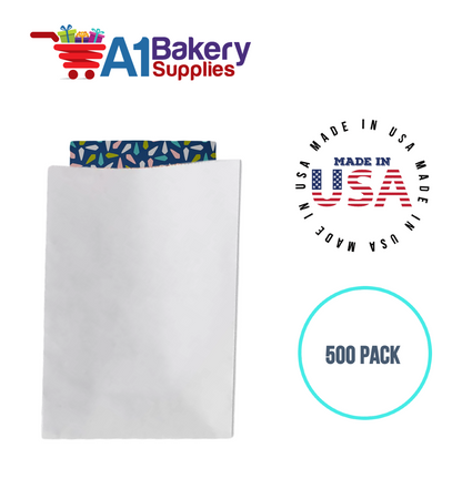 White Flat Merchandise Bags, Medium, 500 Pack - 6-1/4"x9-1/4"