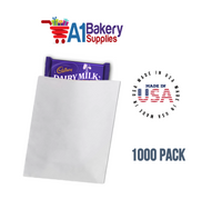 White Flat Merchandise Bags, Medium, 1000 Pack - 6-1/4"x9-1/4"